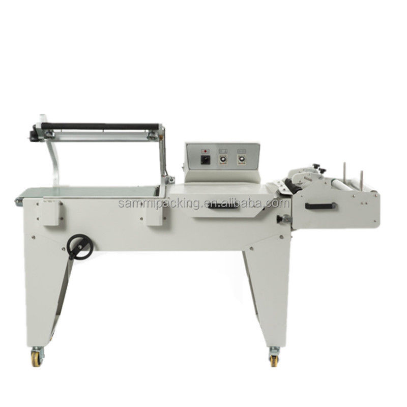 Thiết kế mới 2 trong 1 L bar sealer loại L loại cắt niêm phong và BS-A450 nhiệt co lại đường hầm đóng gói máy