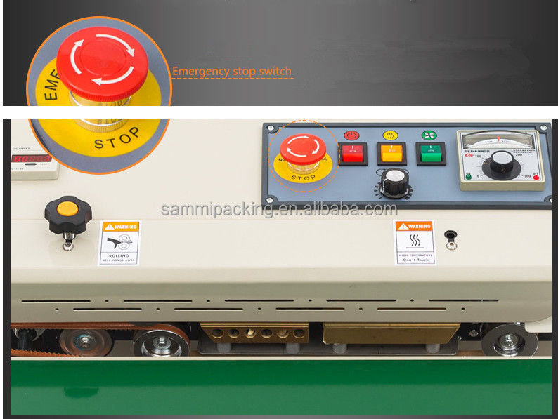 Máy niêm phong dọc bán tự động, Máy niêm phong băng liên tục cho túi thực phẩm nhỏ