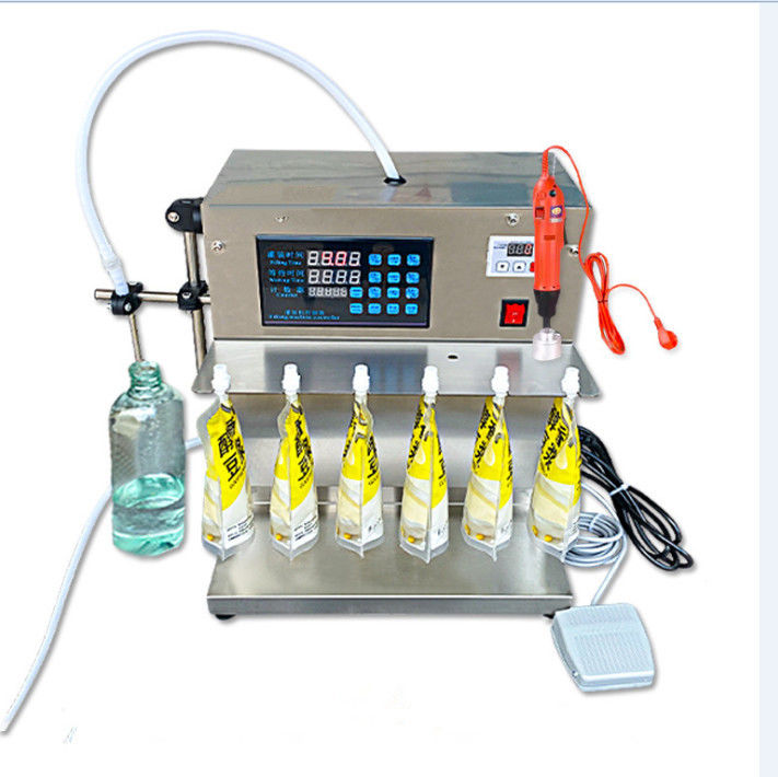 Máy nạp chất lỏng Sput Bag tùy chỉnh, loại bàn 100ml 8 đầu Máy nạp chất lỏng
