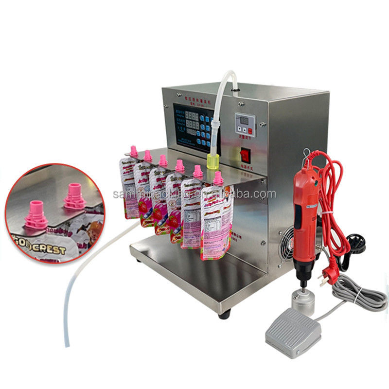 Máy nạp chất lỏng Sput Bag tùy chỉnh, loại bàn 100ml 8 đầu Máy nạp chất lỏng