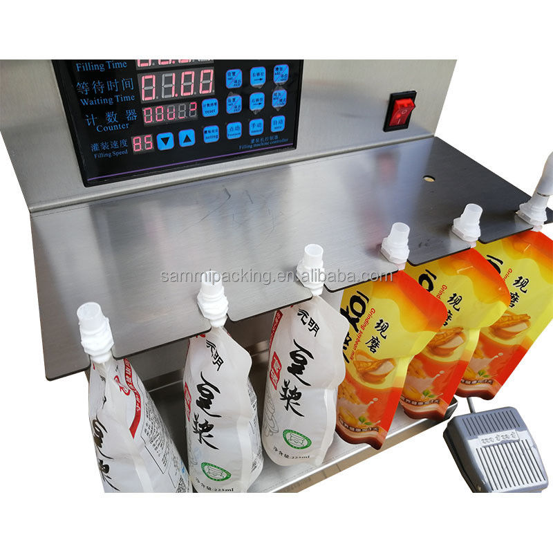 Máy nạp chất lỏng Sput Bag tùy chỉnh, loại bàn 100ml 8 đầu Máy nạp chất lỏng