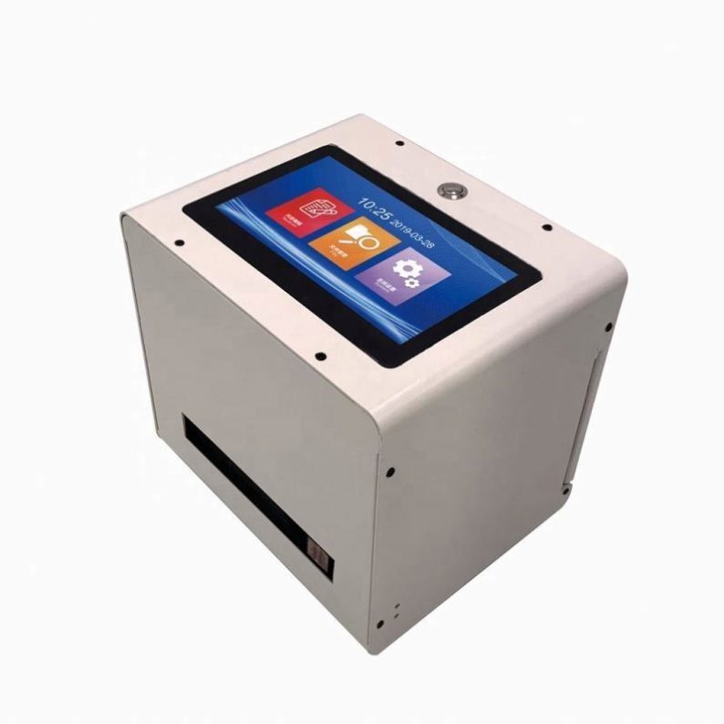 Smart Static Desktop Touch Screen Inkjet Printer cho chai để đóng dấu Ngày hết hạn Mã QR lô