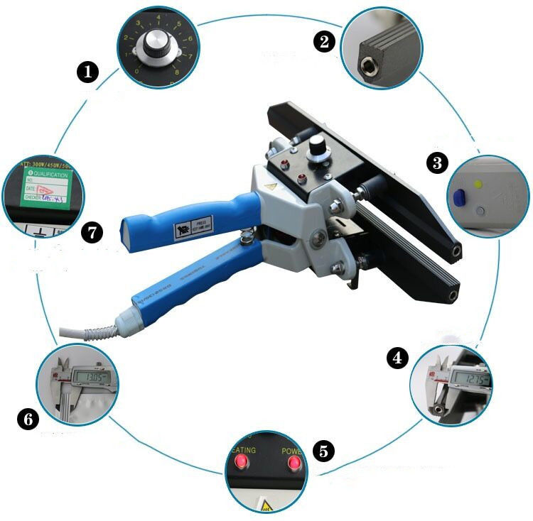 16 Inch nhiệt Crimp túi niêm phong Crimper cầm tay kiểm soát nhiệt độ niêm phong cho Mylar nhôm nhựa Kraft túi