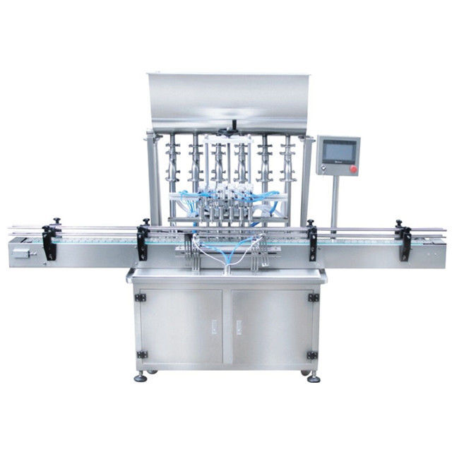 Đường dây sản xuất lấp đầy chất lỏng kem tự động với máy bọc, máy dán nhãn