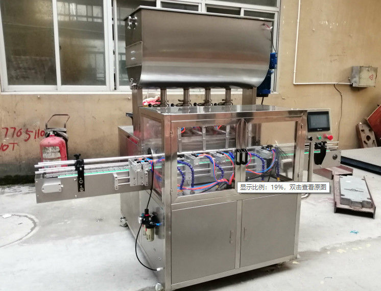 Đường dây sản xuất lấp đầy chất lỏng kem tự động với máy bọc, máy dán nhãn
