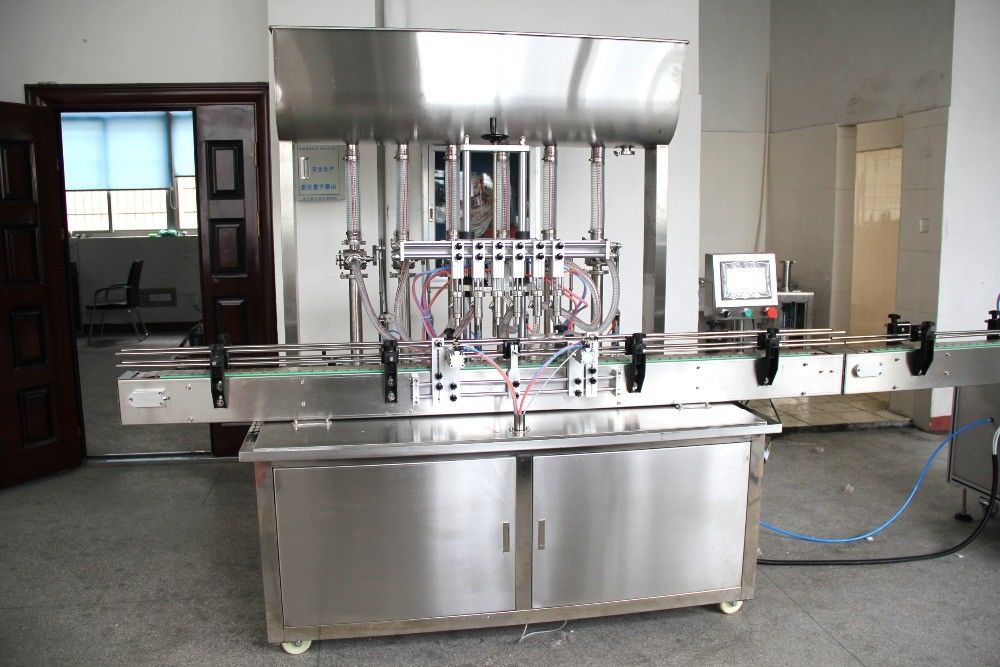 PLC tự động piston 6 đầu chai máy điền dầu gội nước mỡ chất lỏng máy điền