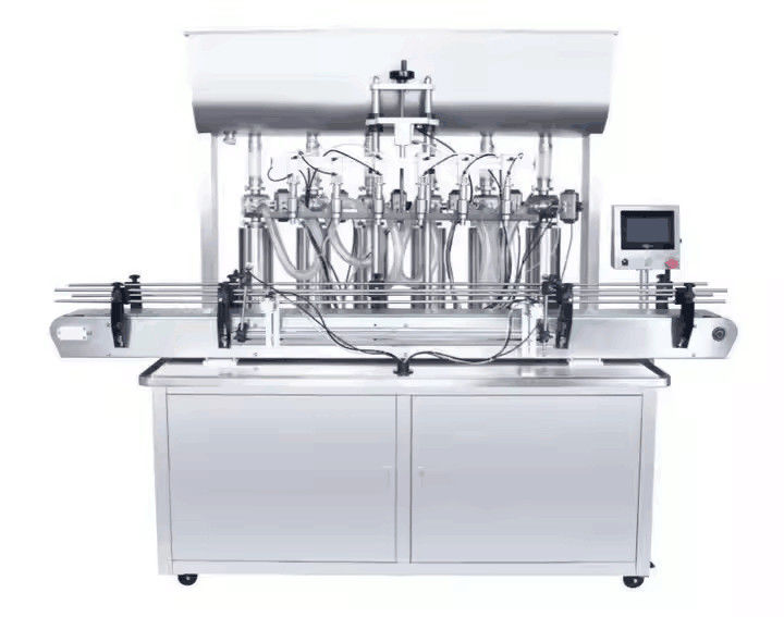 Inline 4 vòi nước máy điền chất lỏng tự động tràn chất lỏng chai cho nước trái cây đồ uống