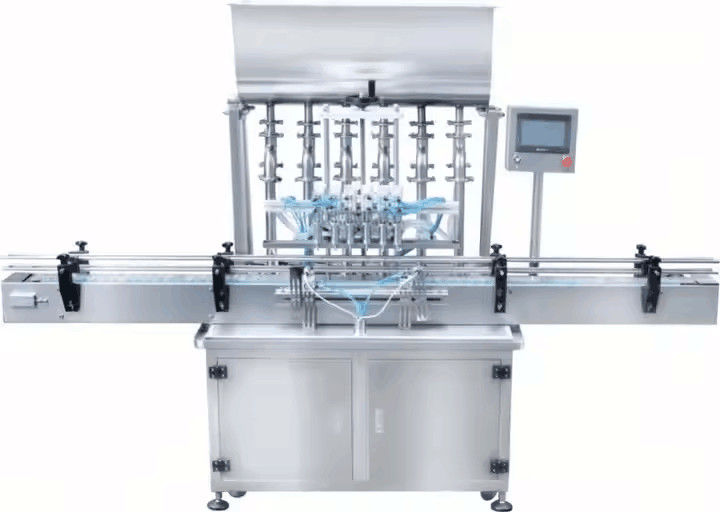 Inline 4 vòi nước máy điền chất lỏng tự động tràn chất lỏng chai cho nước trái cây đồ uống