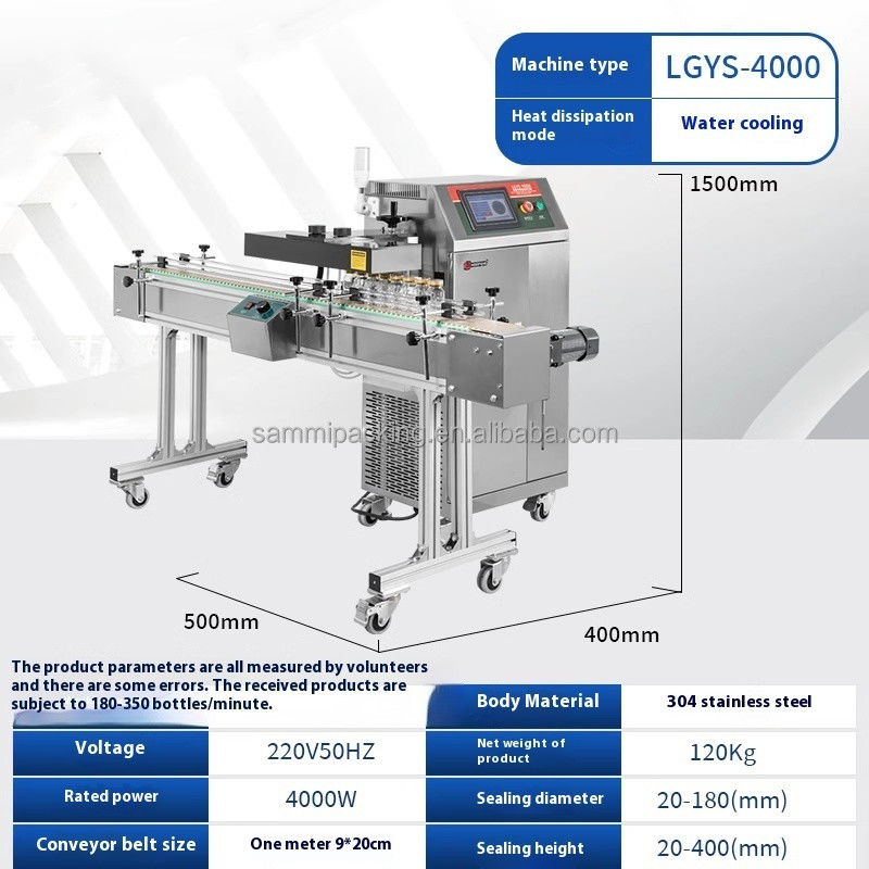 Máy niêm phong cảm ứng liên tục loại sàn tự động Niêm phong nhiệt cảm ứng cho chai nhựa nhỏ