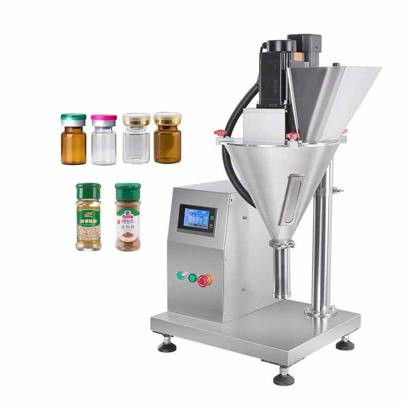 Máy đổ bột khô bán tự động túi chai sữa mỹ phẩm chất hóa học bột cân đo liều lượng Máy đổ bột