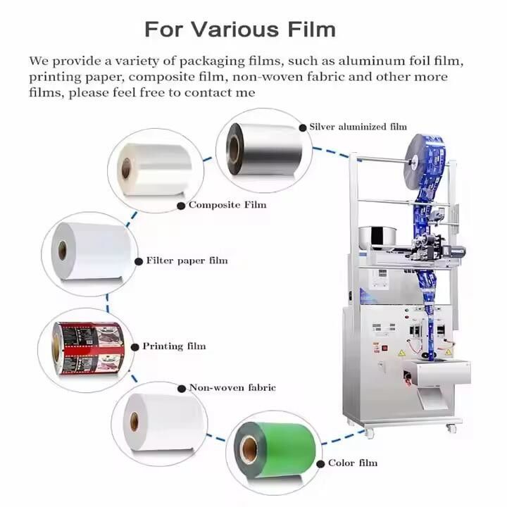 Máy đóng gói bột trà Giá nhà máy Máy đóng gói sachet cà phê muối đường với bộ mã tem nóng