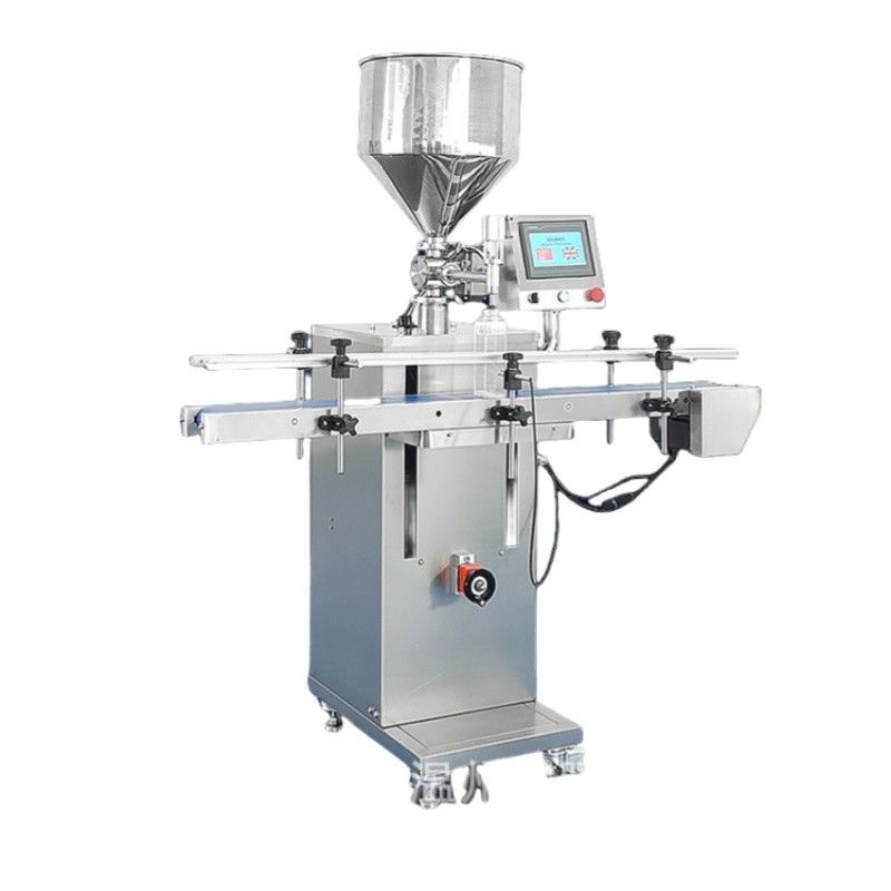 Máy nạp bột thẳng đứng chất lượng cao Máy nạp kem nước sốt nóng Ketchup với máy vận chuyển và màn hình cảm ứng