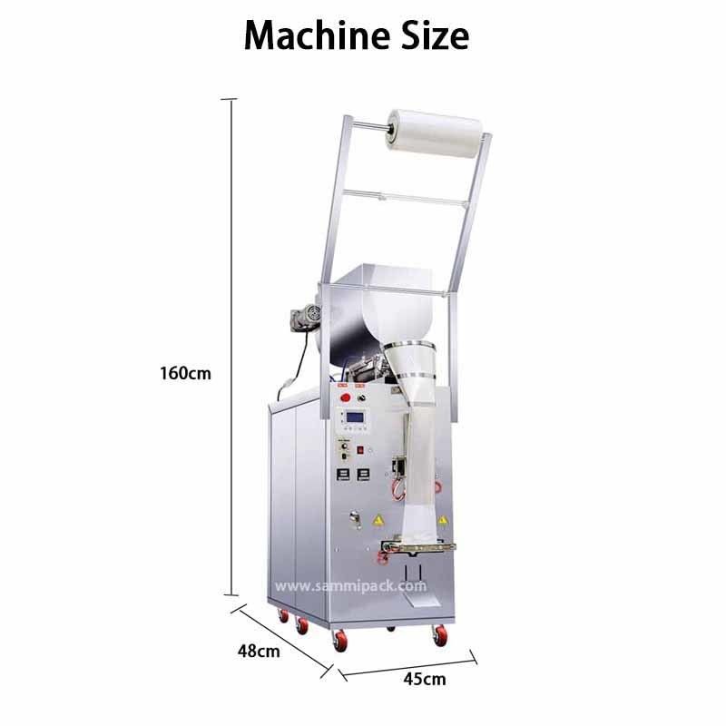 Máy đóng gói túi nhỏ ứng dụng thực phẩm dạng gói 4 cạnh, đóng gói túi nhỏ, đóng gói nước sốt, tương cà, máy đóng gói 220V/50HZ