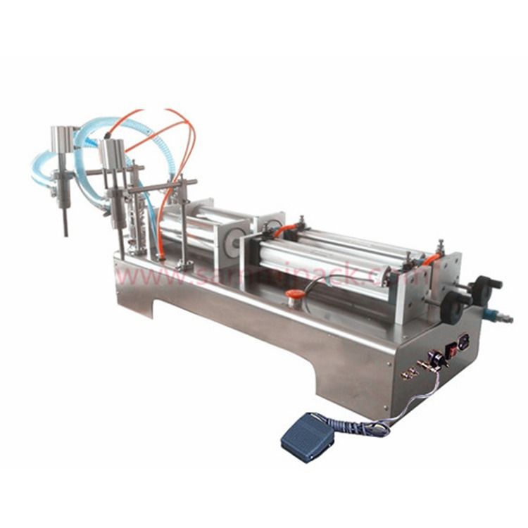 Máy lấp đầy chất lỏng khí nén hai vòi cho lấp đầy dầu gội, dầu, hóa chất G1WY-2Y-500