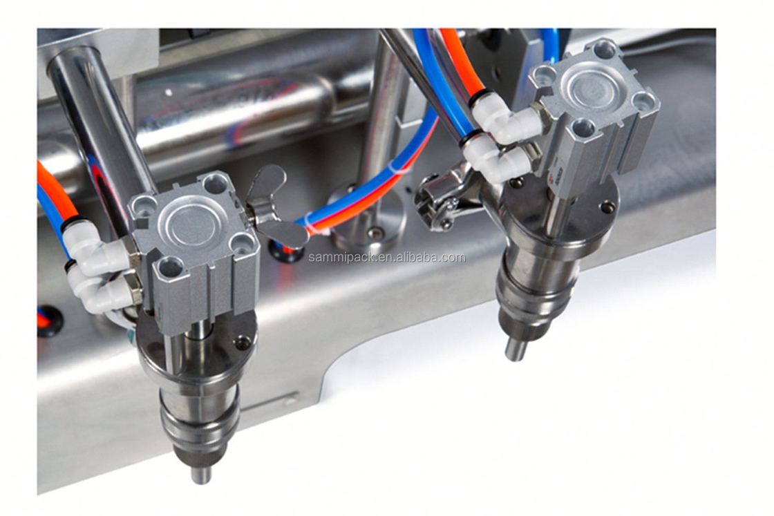 Máy chiết rót chất lỏng chai thủy tinh PET quy mô nhỏ 2 đầu bán tự động 1000-5000ML