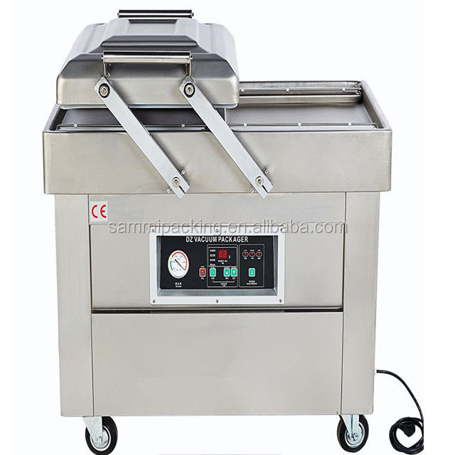 Máy đóng gói hút chân không buồng đôi DZ500/2SB cho hải sản, thịt, gà, đậu phụ, cá, lạc
