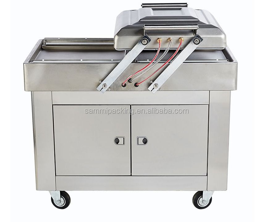 Máy đóng gói hút chân không buồng đôi DZ500/2SB cho hải sản, thịt, gà, đậu phụ, cá, lạc