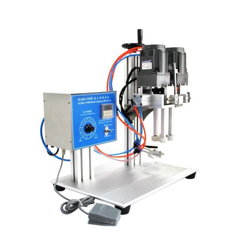 Máy đóng nắp xịt, Máy đóng nắp chai bán tự động cho dầu gội, sữa tắm