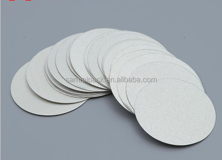 Lớp lót niêm phong bằng giấy bạc nhôm cảm ứng cho thủy tinh, PET 70mm, Màng nhựa giấy sáp nhôm