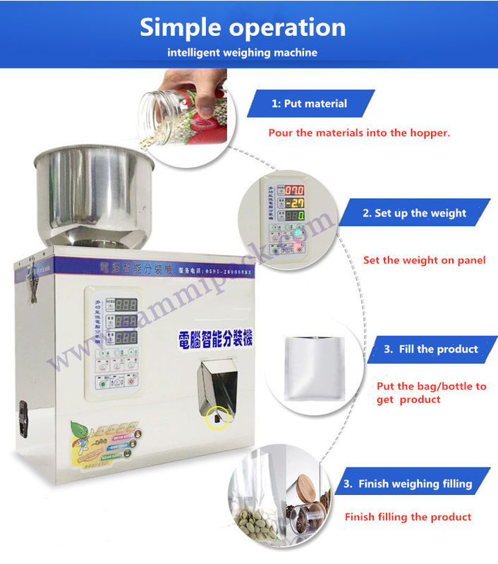 Semi-Automatic 2-50g Granules Grain Nuts Beans Powder Dispensing Filling Machine Weighing Packaging for Bags Ứng dụng y tế