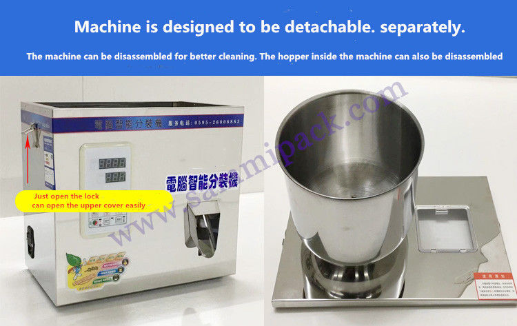 Semi-Automatic 2-50g Granules Grain Nuts Beans Powder Dispensing Filling Machine Weighing Packaging for Bags Ứng dụng y tế