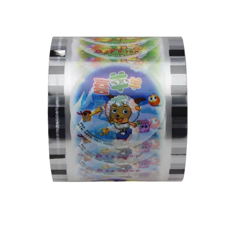 Cuộn dán ly trà sữa trân châu bằng nhựa dùng một lần in logo tùy chỉnh In PP PET 95mm Màng dán ly