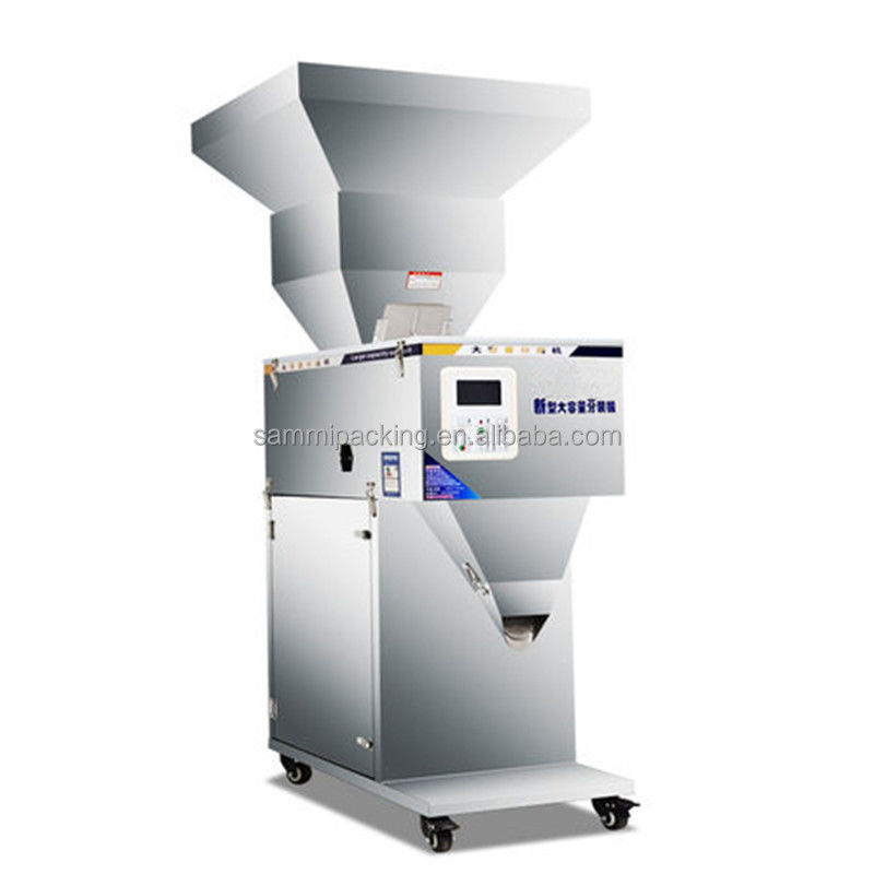 500G Racking Granule Powder Filling Machine Tea Rice Flour Coffee Bean Quantitative Vibration Weighing Packing Machine Máy đóng gói hạt cà phê