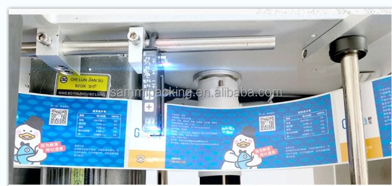 Máy dán nhãn chai thủy tinh 10ml bán tự động Nhựa hộp/thùng đóng gói Điện động cơ điều kiện mới