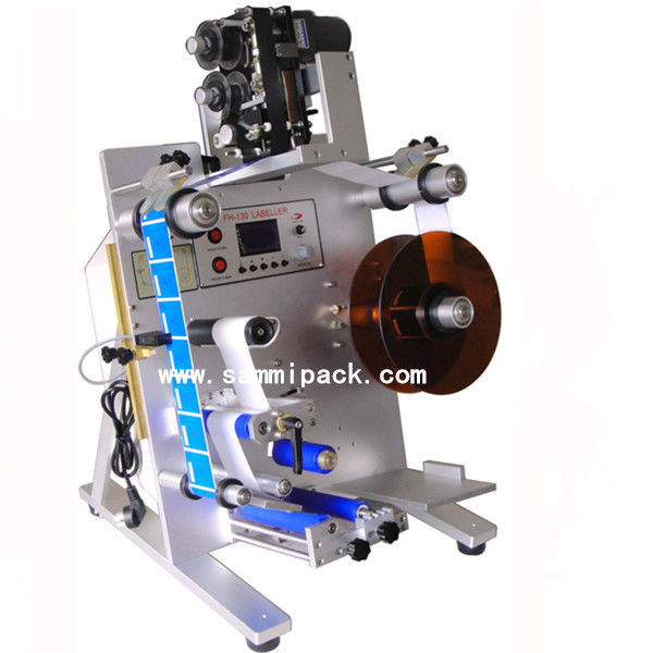 Máy dán nhãn chai rượu vang mỹ phẩm hai mặt chính xác cao, Máy áp dụng nhãn dán dán ở phía trước và phía sau cho chai tròn