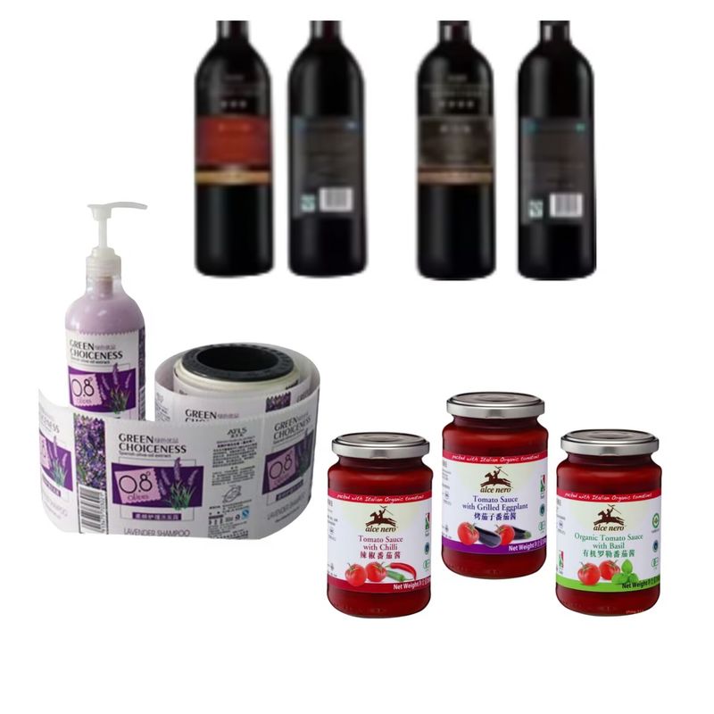 Máy dán nhãn hai mặt chất lượng cao, Máy áp dụng nhãn bọc xung quanh trên bàn cho bể tròn / chai có chức năng đếm