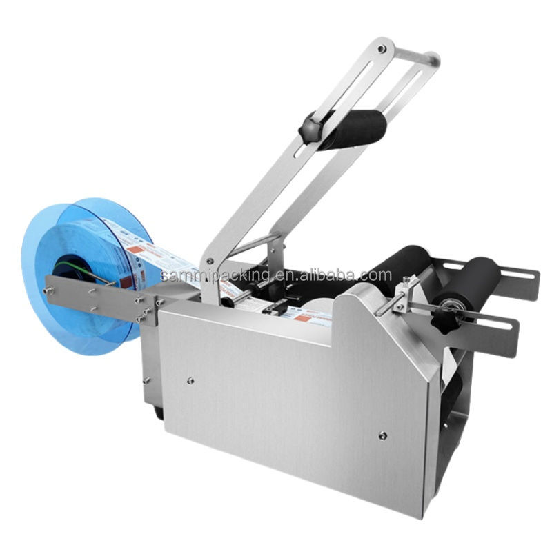 MT-50 Máy dán nhãn dán bán tự động cho chai tròn Thùng cho giấy kim loại Bao bì thủy tinh Thực phẩm sử dụng mới sử dụng