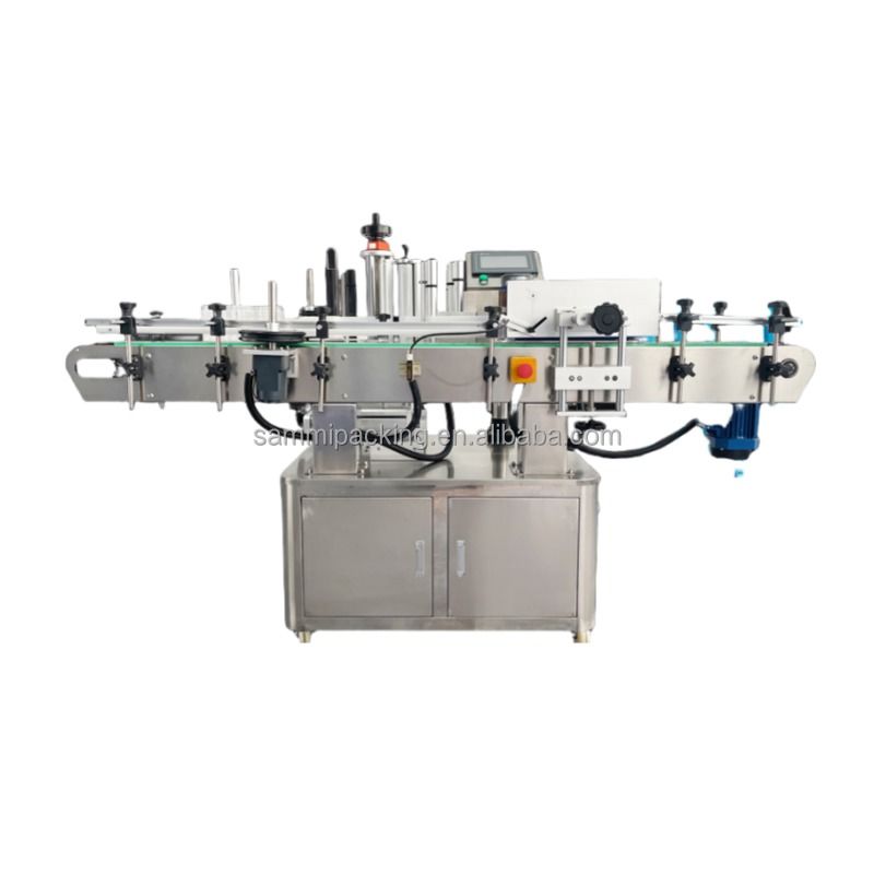 Doanh số năm 2024 tại Trung Quốc Máy dán nhãn xi lanh bán tự động đáng tin cậy, dẫn động điện với các thành phần PLC, Đóng gói thùng gỗ