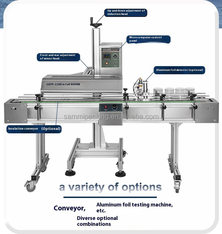 Máy hàn kín cảm ứng điện từ tự động Máy hàn kín bằng lá nhôm cho chai nước ép nhựa Máy hàn kín lon