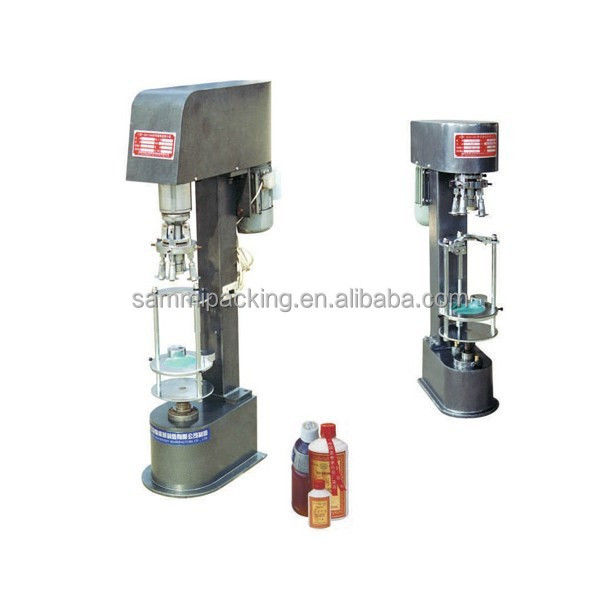 Máy nắp dây rượu DK50 bán tự động Máy nắp dây rượu chai rượu Ropp Metal Screw Cover Lock Aluminum Lid Crimping Capping Machine
