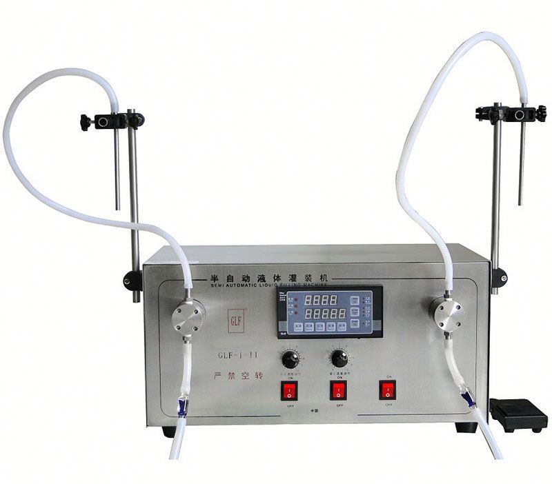 GLF-I-II Máy bơm bánh răng Máy đóng chai dầu ô liu Máy đổ chất lỏng hai đầu,Nồi dầu (3-3000ml)