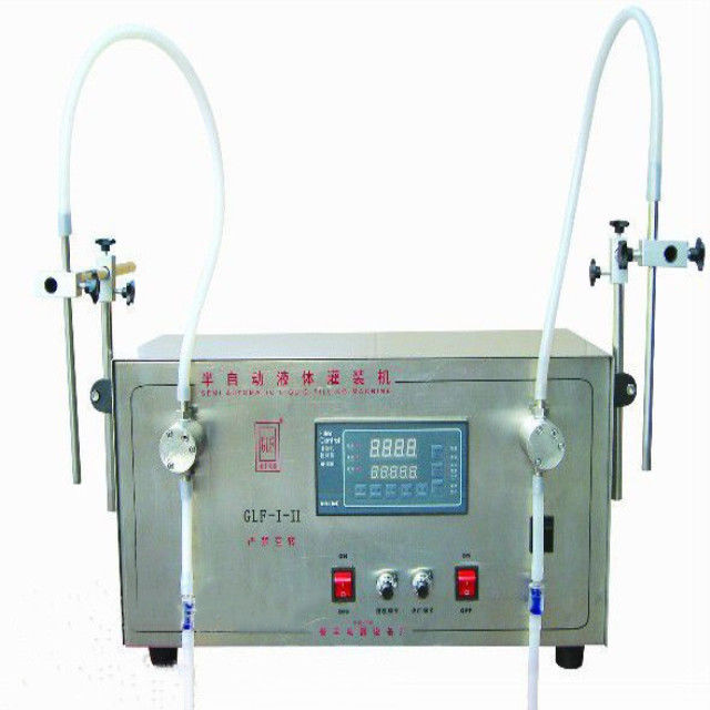 GLF-I-II Máy bơm bánh răng Máy đóng chai dầu ô liu Máy đổ chất lỏng hai đầu,Nồi dầu (3-3000ml)