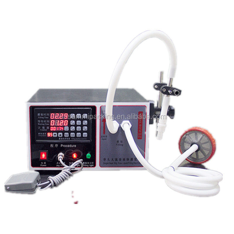 Máy đổ chất lỏng loại thực phẩm nhỏ Semi-automatic 304 thép không gỉ cho nước ép, mật ong, dầu, nước soda 17L/min