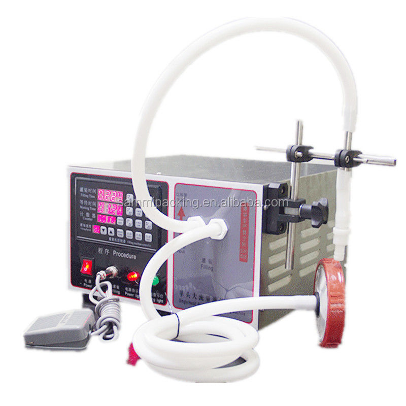 Máy đổ chất lỏng loại thực phẩm nhỏ Semi-automatic 304 thép không gỉ cho nước ép, mật ong, dầu, nước soda 17L/min