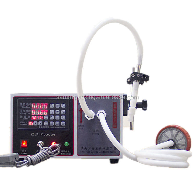 Máy đổ chất lỏng loại thực phẩm nhỏ Semi-automatic 304 thép không gỉ cho nước ép, mật ong, dầu, nước soda 17L/min