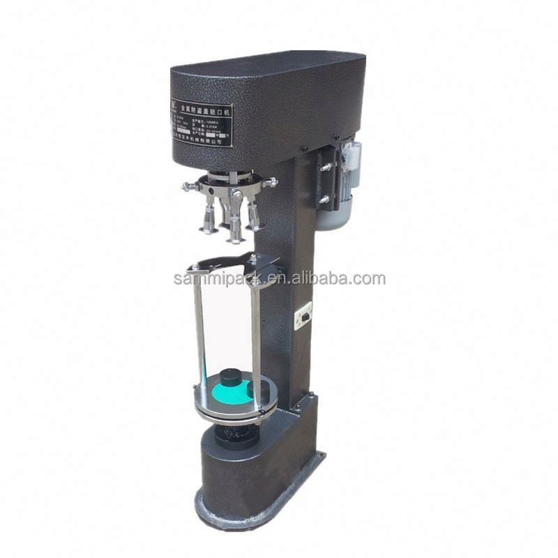 Máy đóng nắp vặn ROPP đầu đơn bán tự động cho chai rượu thủy tinh, nắp nhôm
