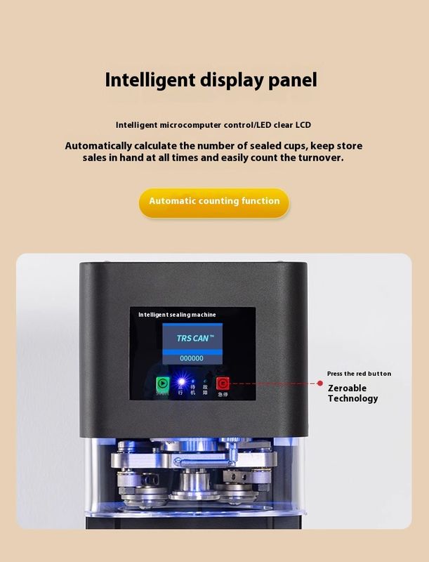 Máy niêm phong lon tự động bán nóng 2025 cho PET / Aluminium Can-Soda, bia, nước trái cây, Bubble Tea Sealer với công nghệ không xoay 3S
