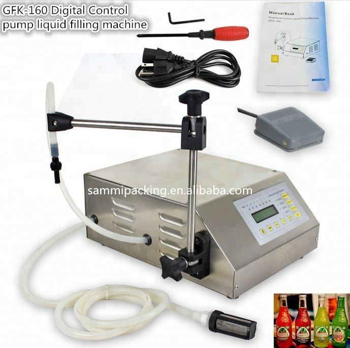 GFK-160 Semi-Automatic Electric Single Head Manual Cup Filler Máy đổ nước / dầu đồ uống chân không tự động nhỏ gỗ