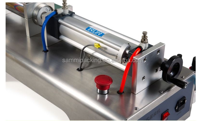 Máy chiết rót chất lỏng piston đầu đơn hiệu quả cao, Máy chiết rót nước, dầu, nước ép, đồ uống 100-1000ml cho chai/lon