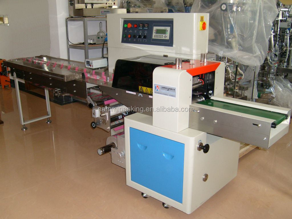 Máy đóng gói gối cho Bánh quy/xà phòng/Đường trắng Đường nâu Que Đậu phộng Máy đóng gói và chiết rót