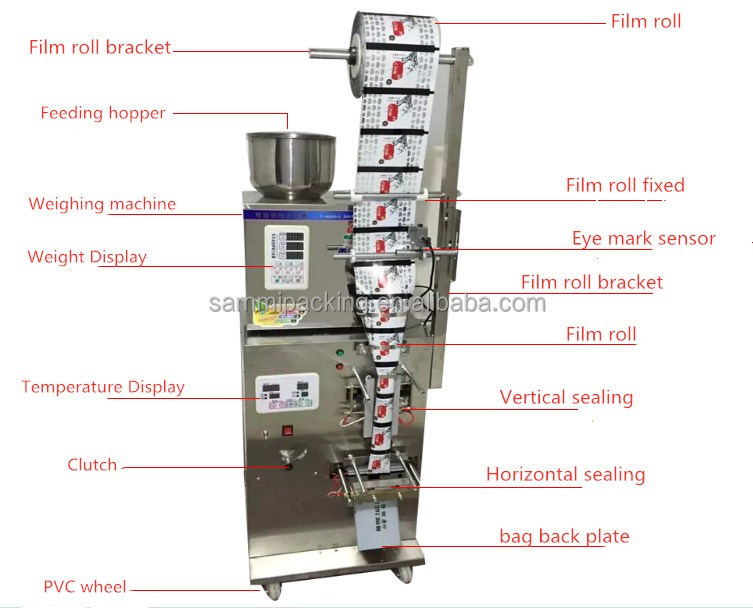 Máy đóng gói đa năng tự động hoàn toàn cho bỏng ngô, khoai tây chiên, hạt, bột