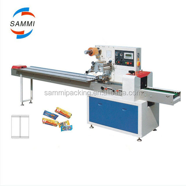 Máy đóng gói gối nằm đa năng Bánh quy Thanh sô cô la Đồ uống Chức năng chính Định hình, Chiết rót, Hàn kín, Rọc