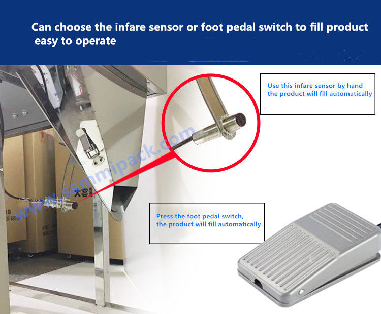 Máy chiết rót cân gạo, cà phê cỡ lớn 100-2500g với phễu chứa lớn nhất