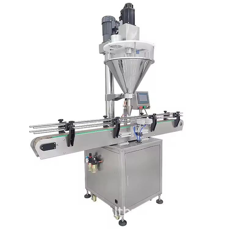 Máy chiết rót trục vít một đầu tự động hoàn toàn cho mỹ phẩm, gia vị, bột đậu nành, bột tảo cát, bột hổ phách, bột matcha, bột sữa