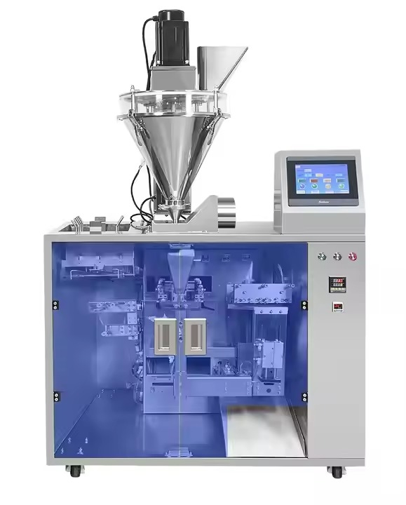 Tốc độ cao tự động sản xuất sẵn đứng lên túi cho ăn và niêm phong máy đóng gói với hệ thống điều khiển PLC và màn hình cảm ứng