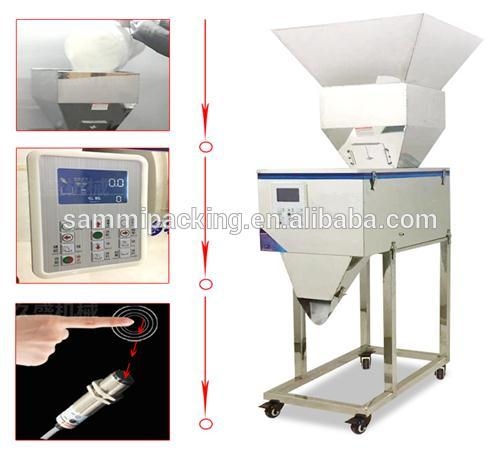 Máy cân chất lượng cao 100-3000g Máy cân bột gia vị bán tự động Máy cân đầy rung động Máy cân với máy nhảy lớn